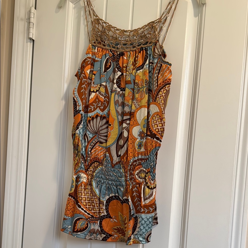 Anna Paul Silk Print Women's Top Size XS